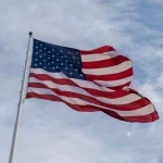A flag of the United States.