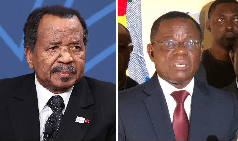 Cameroon's president Paul Biya and Opposition Leader Maurice Kamto.
