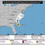 Tropical Storm Chantal has prompted TS Warnings for parts of the South Carolina & North Carolina coast.
