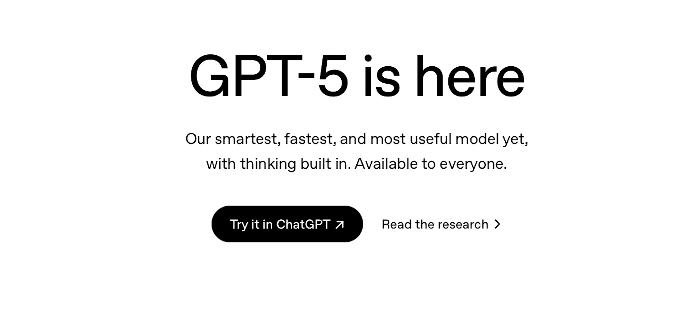 OpenAI officially released ChatGPT-5.