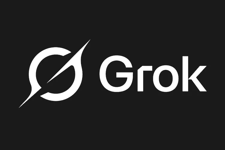 Grok AI logo.