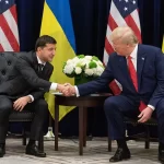 Volodymyr Zelenskyy and Donald Trump.
