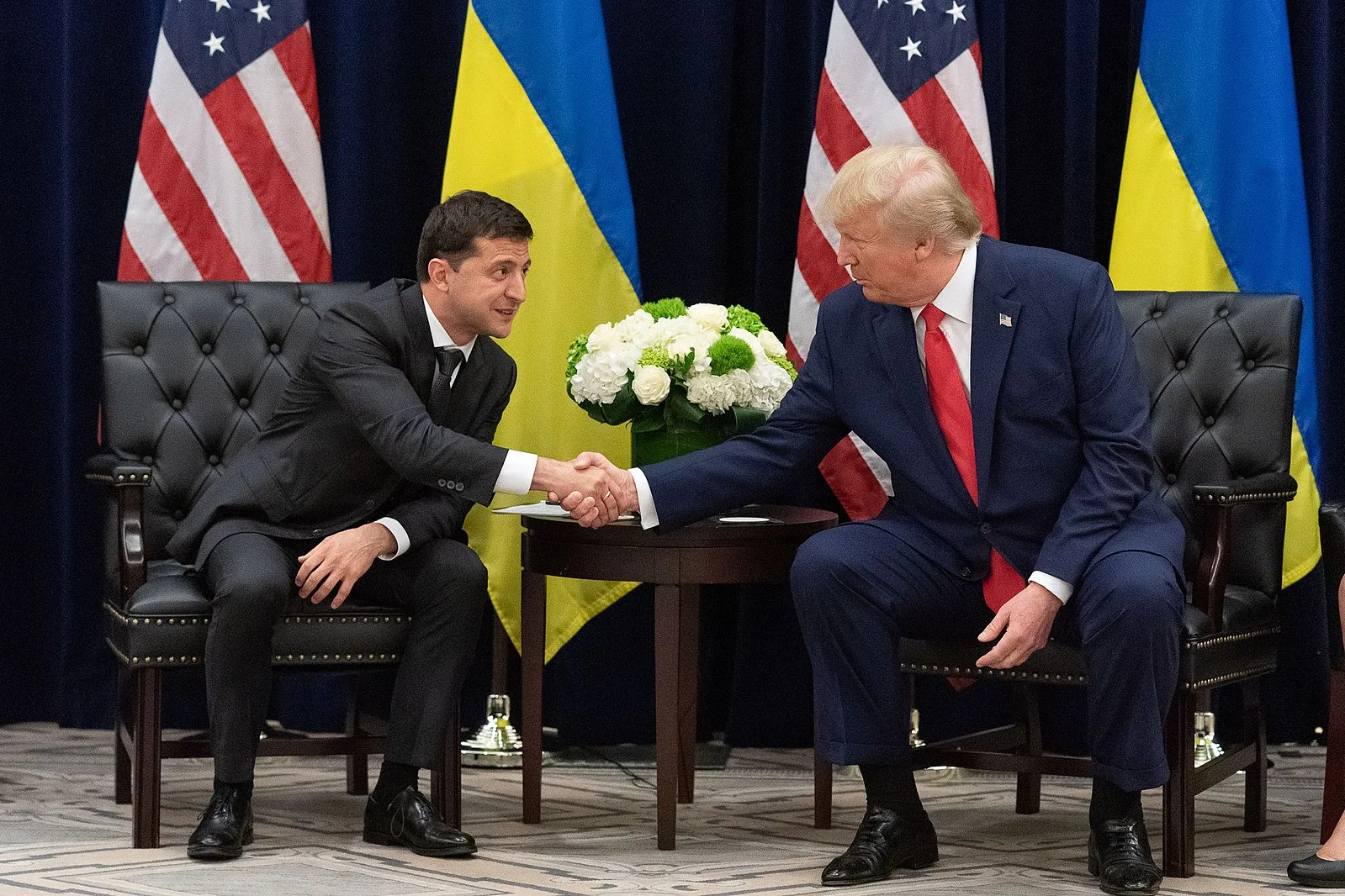 Volodymyr Zelenskyy and Donald Trump.