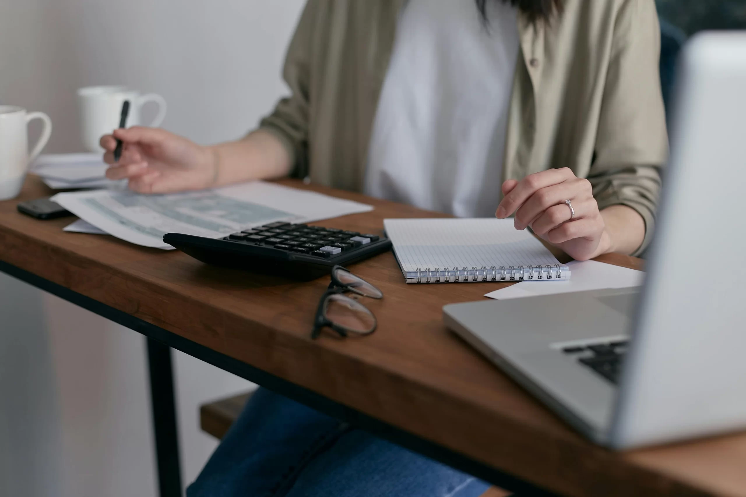 Woman working on desk