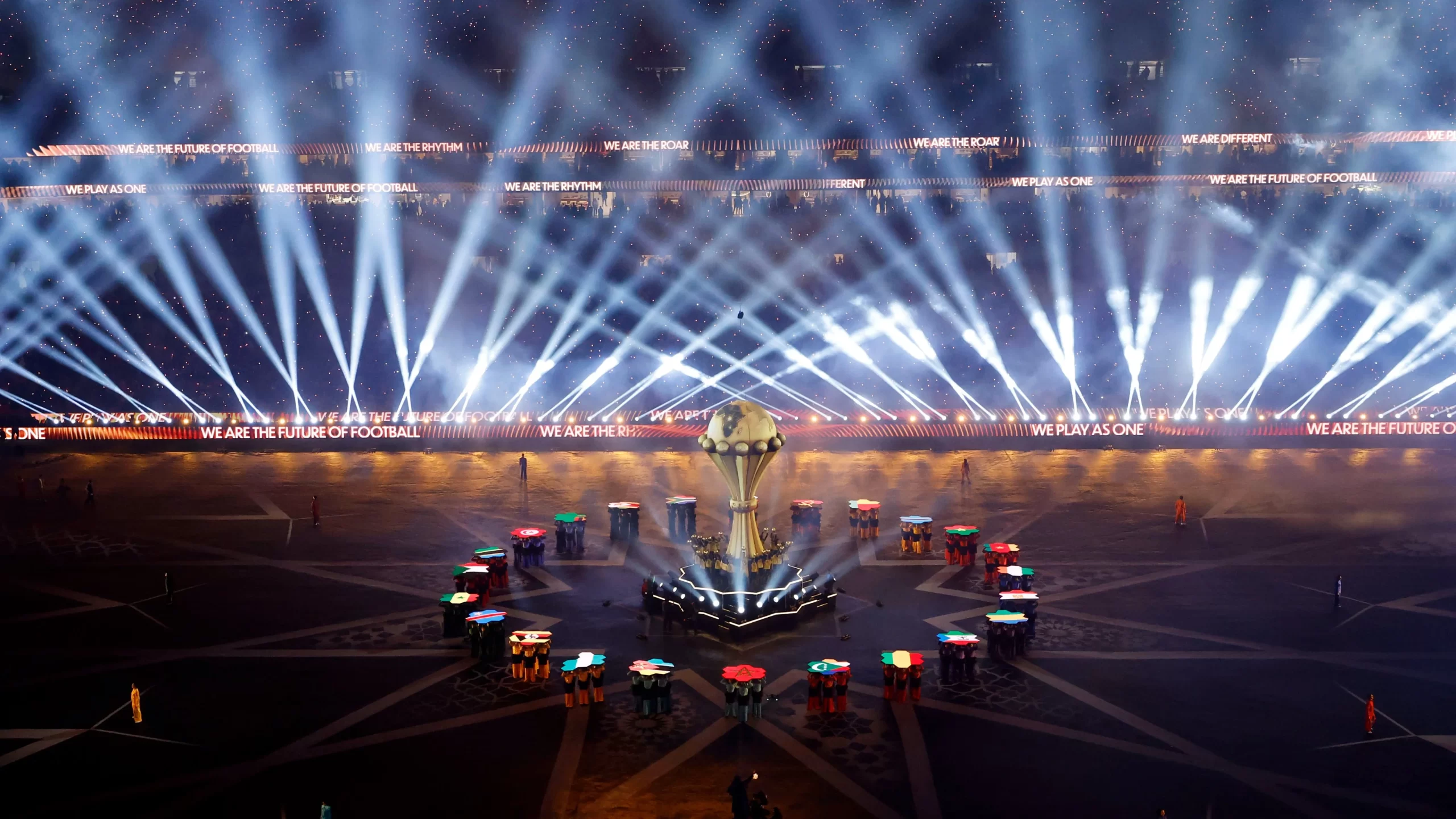 The AFCON 2025 opening ceremony in Morocco.