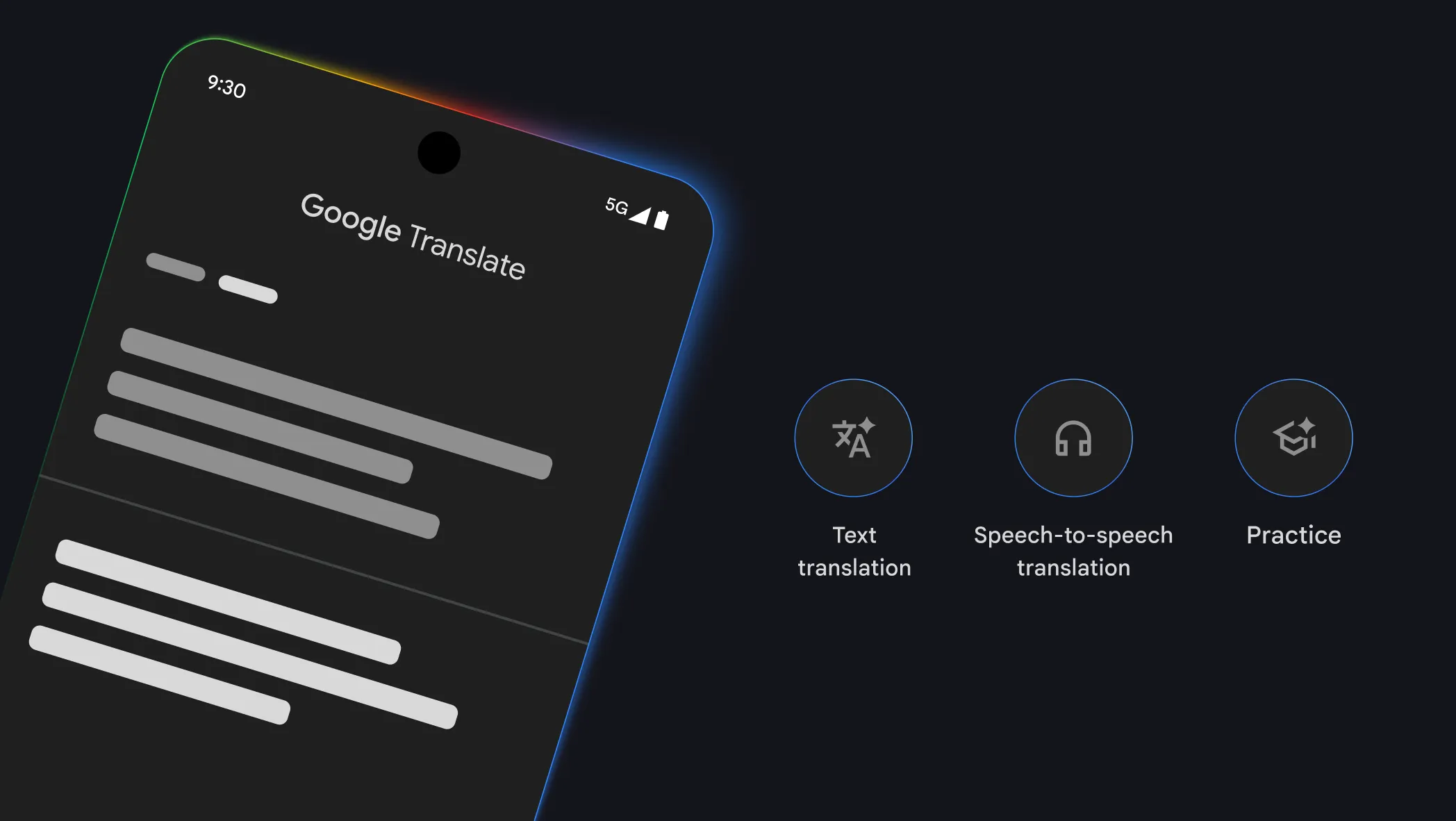 Google real-time translation with Gemini AI.