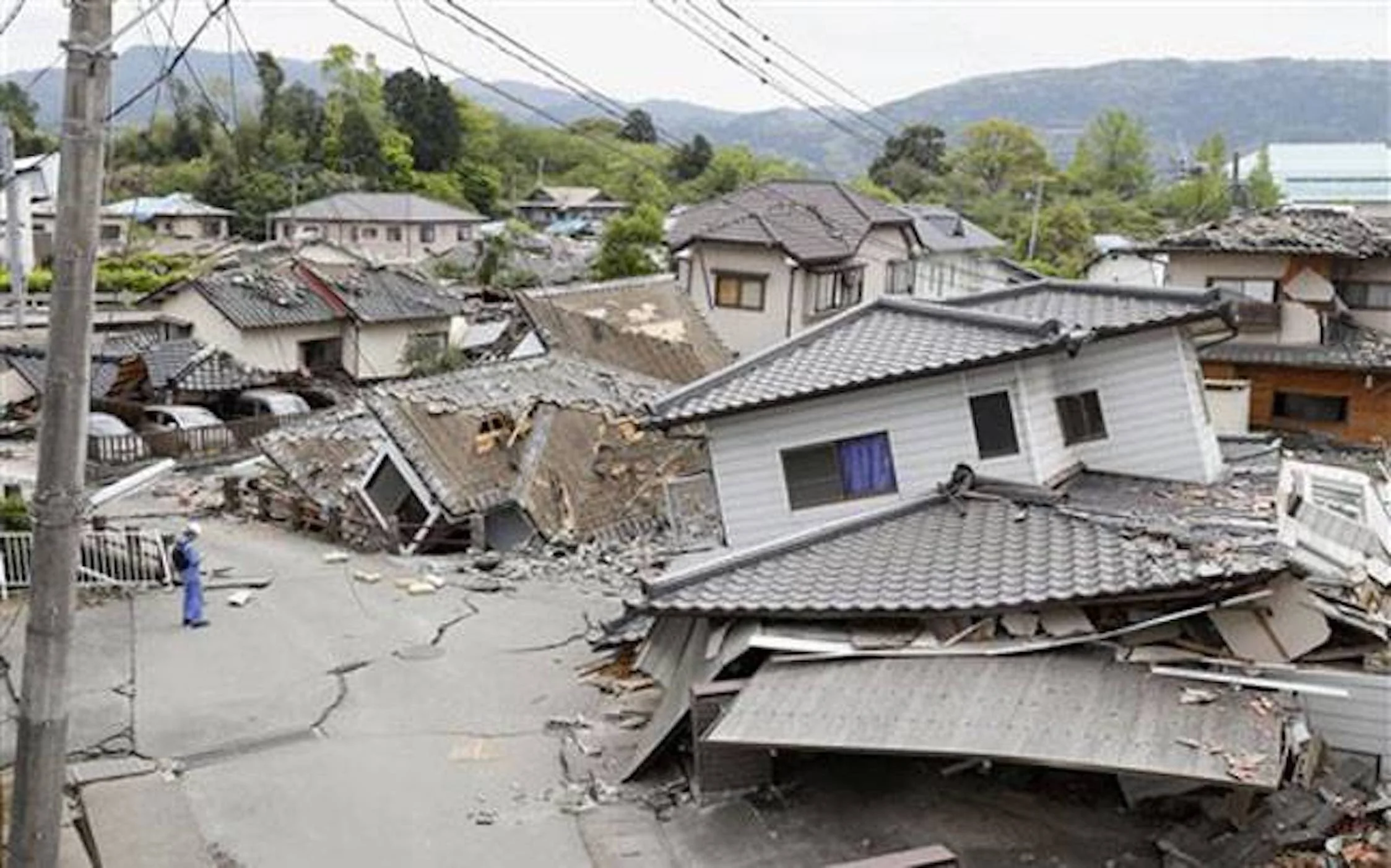 Destruction of Buildings and infrastructures caused by the Japan's earthquake.
