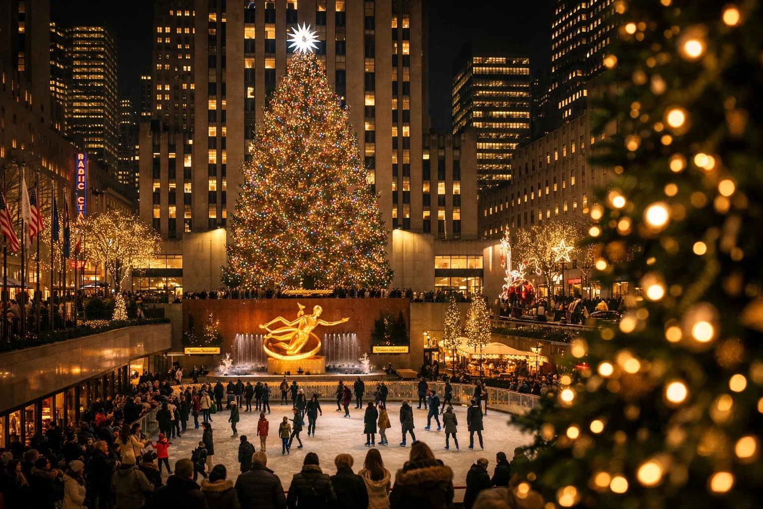 Rockefeller Center holiday magic.