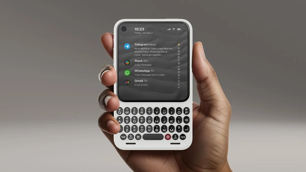 Clicks Communicator keyboard.
