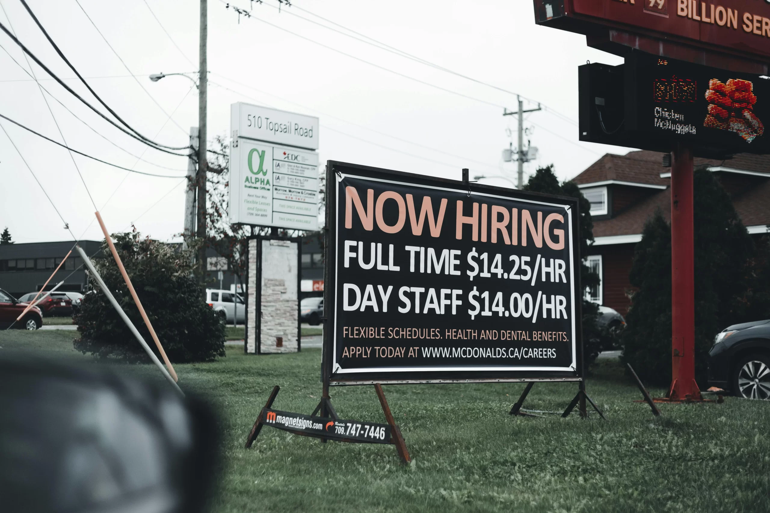 Job offer sign.