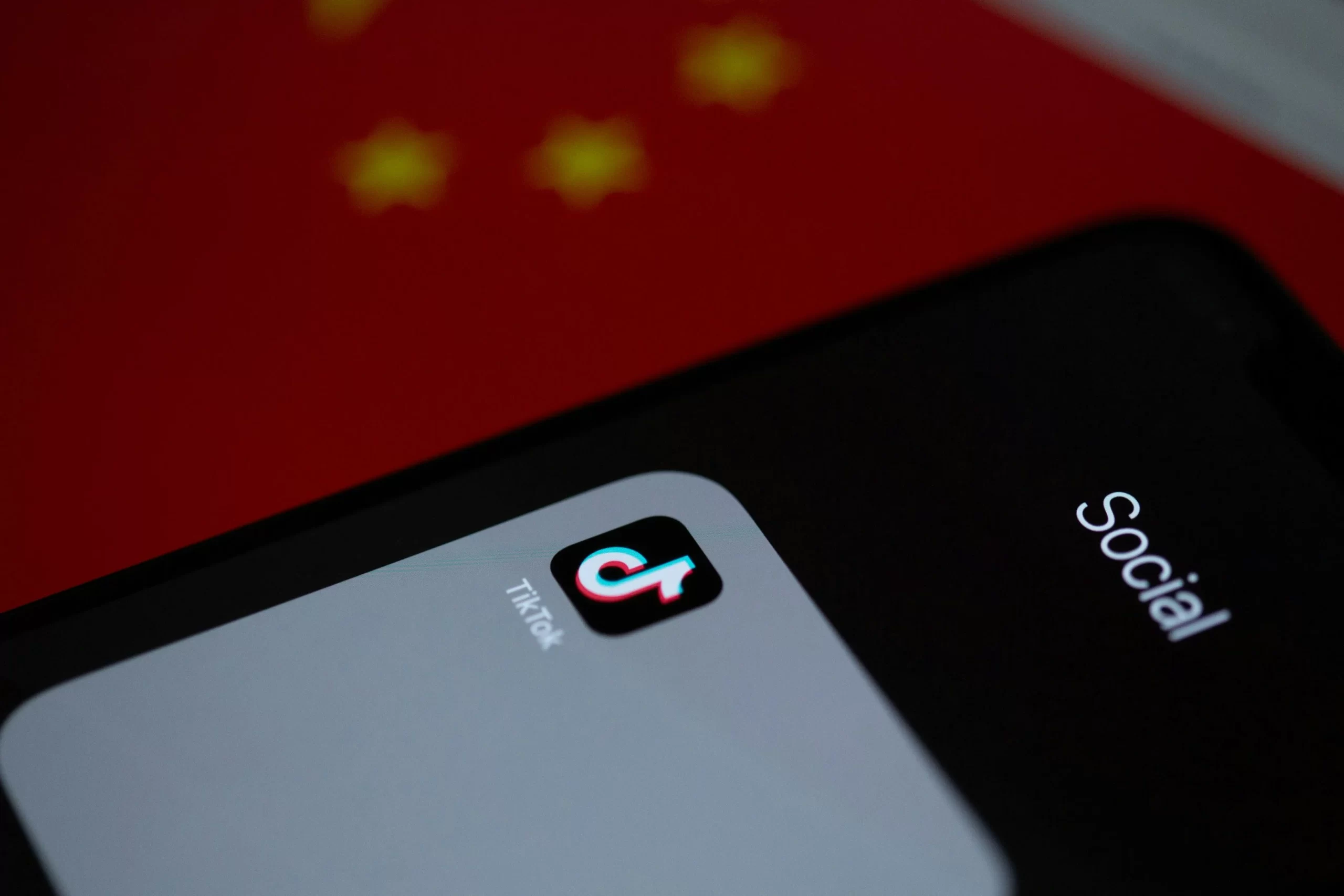 A close up shot of a TikTok app on a smartphone.