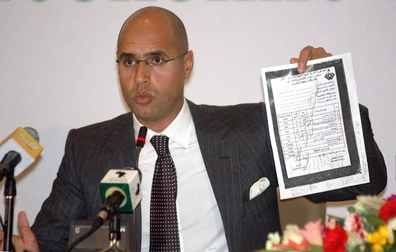 Former Libyan Leader Muammar Gaddafi’s Son Seif al-Islam.