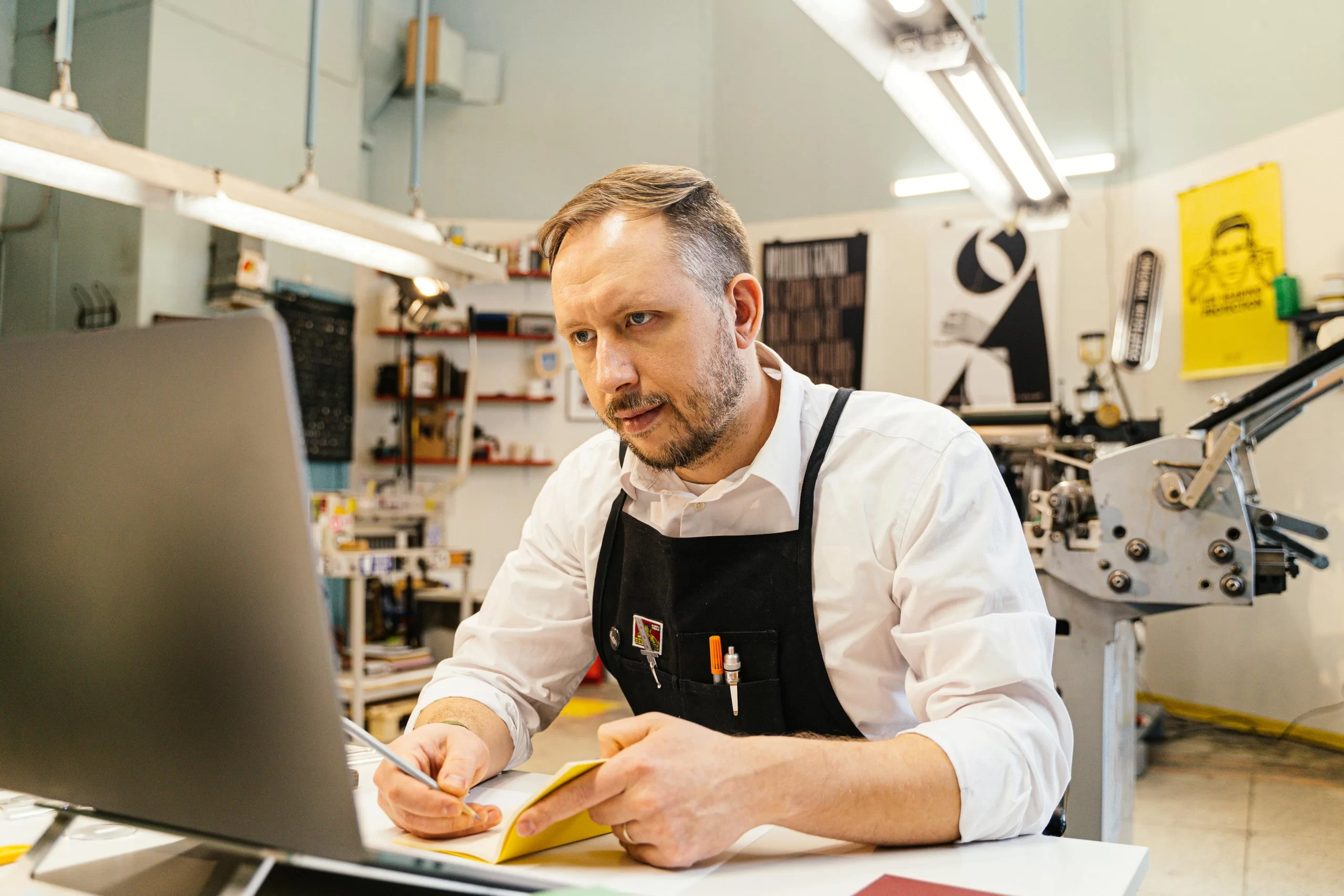 A small business owner keep learning new skills.