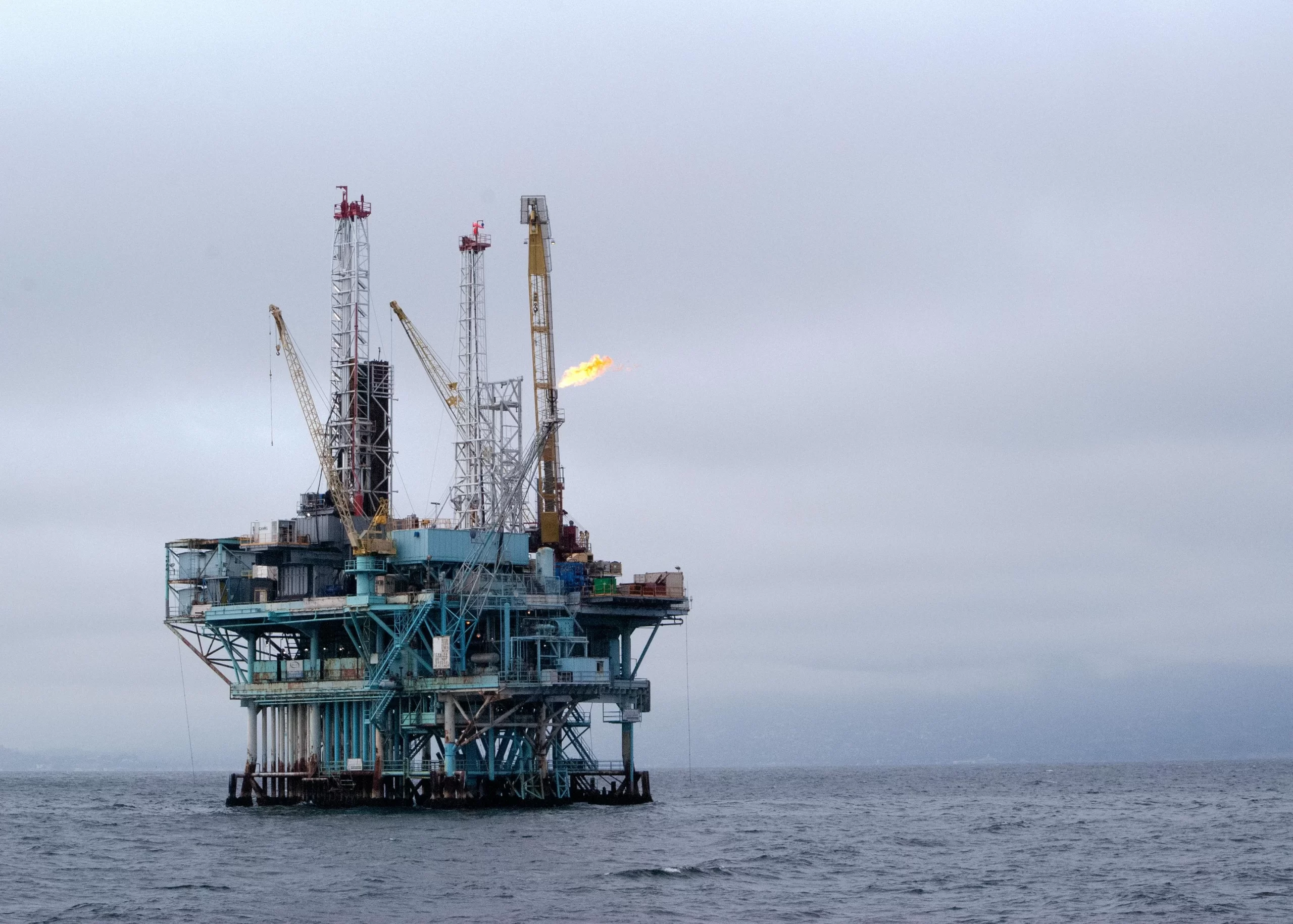 Offshore Semi-Submersible Oil Drilling Rig.