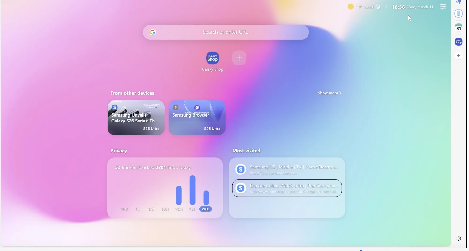 Samsung Browser for Windows.