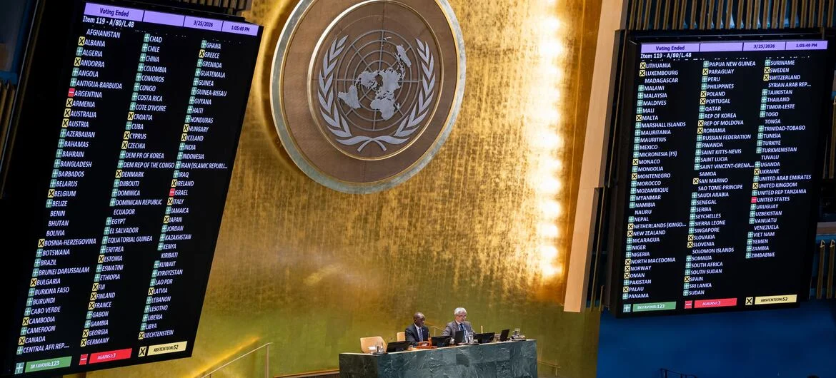 Results following the vote in the General Assembly on the resolution declaring the Trafficking of Enslaved Africans and the Racialised Chattel Enslavement of Africans as the Gravest Crime Against Humanity.