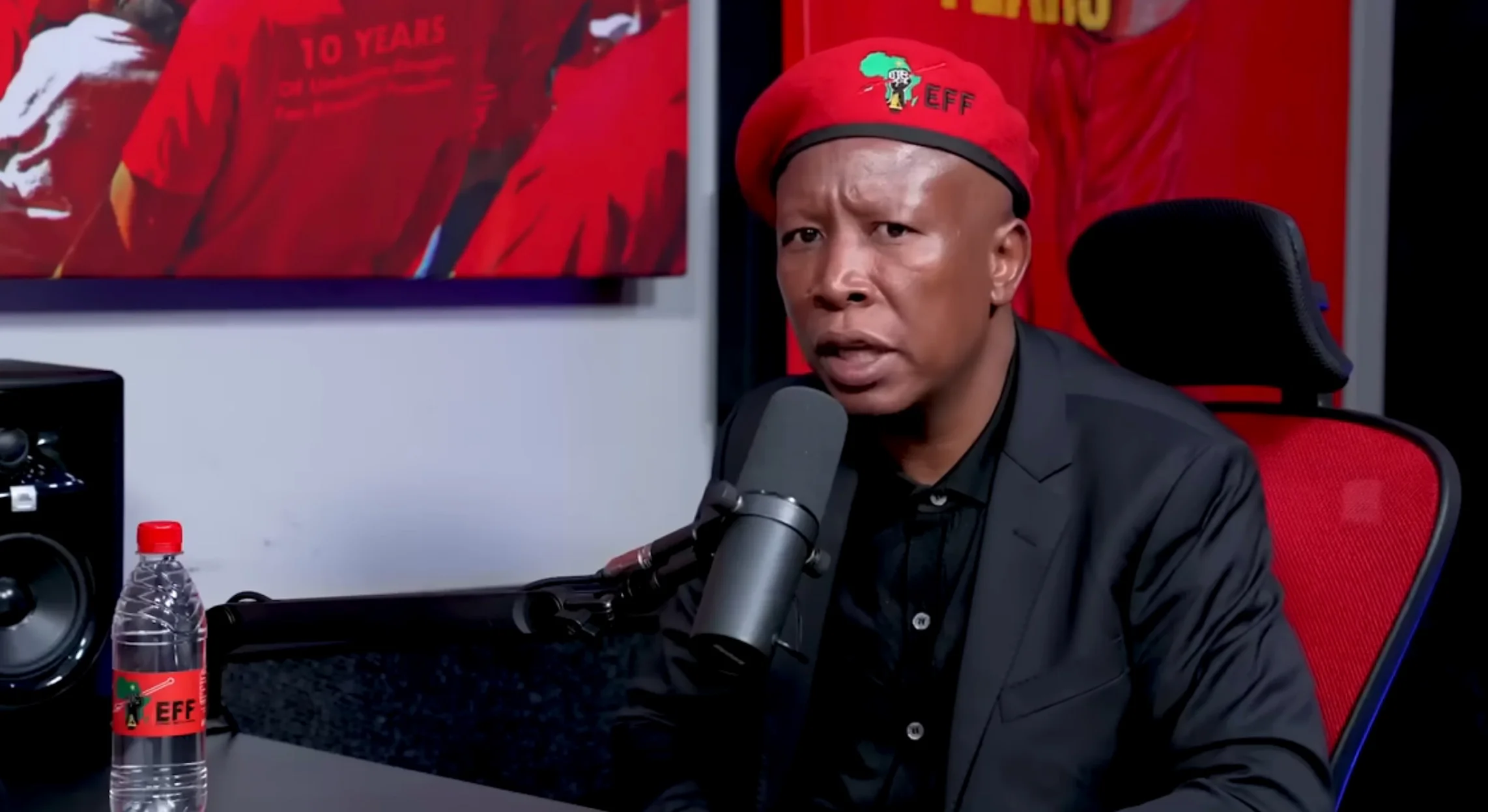 South African politician and leader of the Economic Freedom Fighters Julius Malema