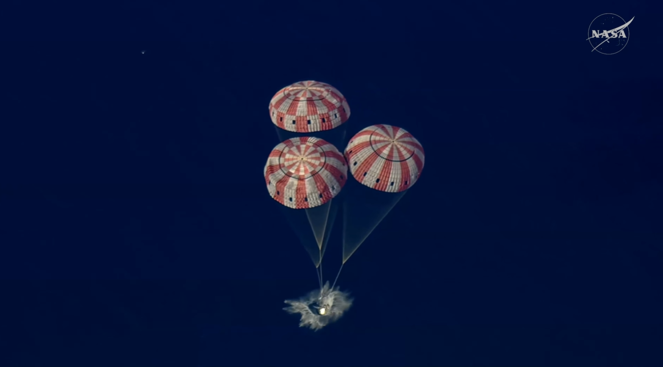 NASA’s Artemis II crew in their Orion spacecraft is back on Earth.