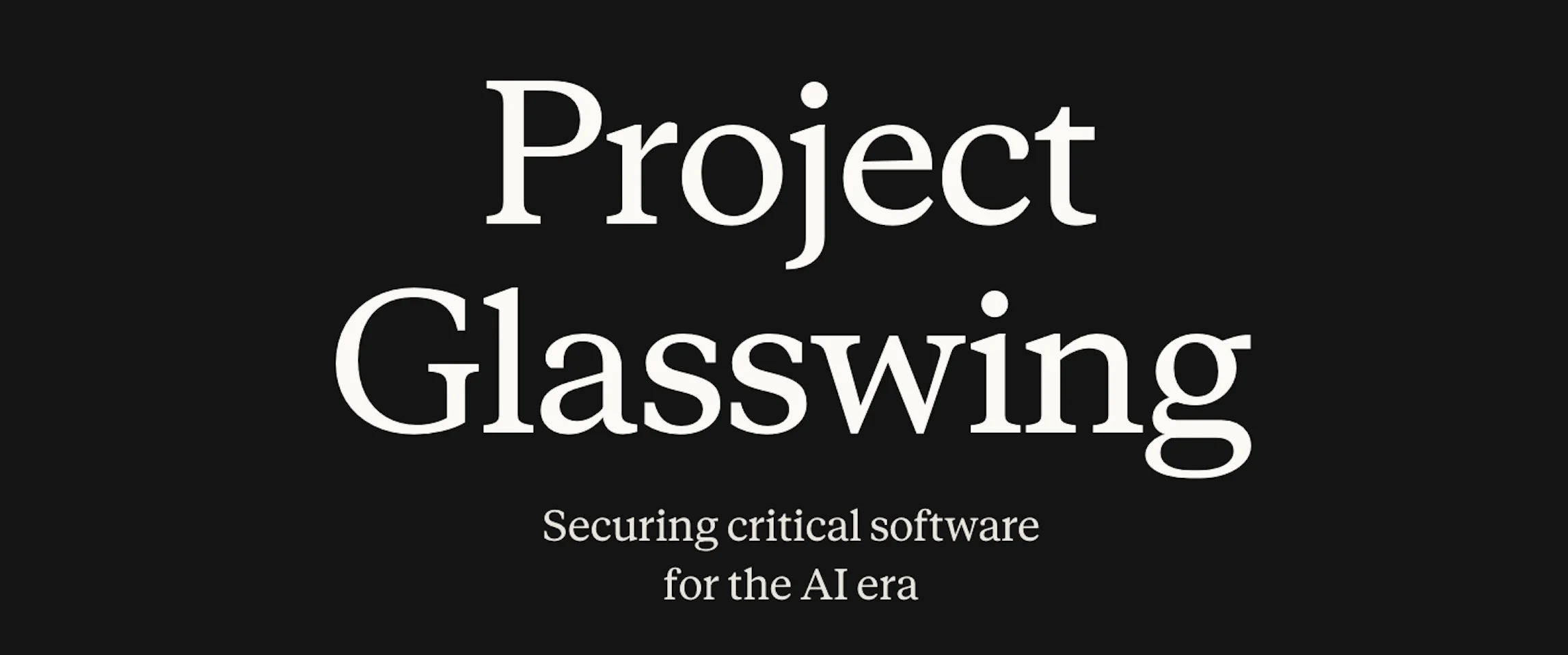 Anthropic Project Glasswing.