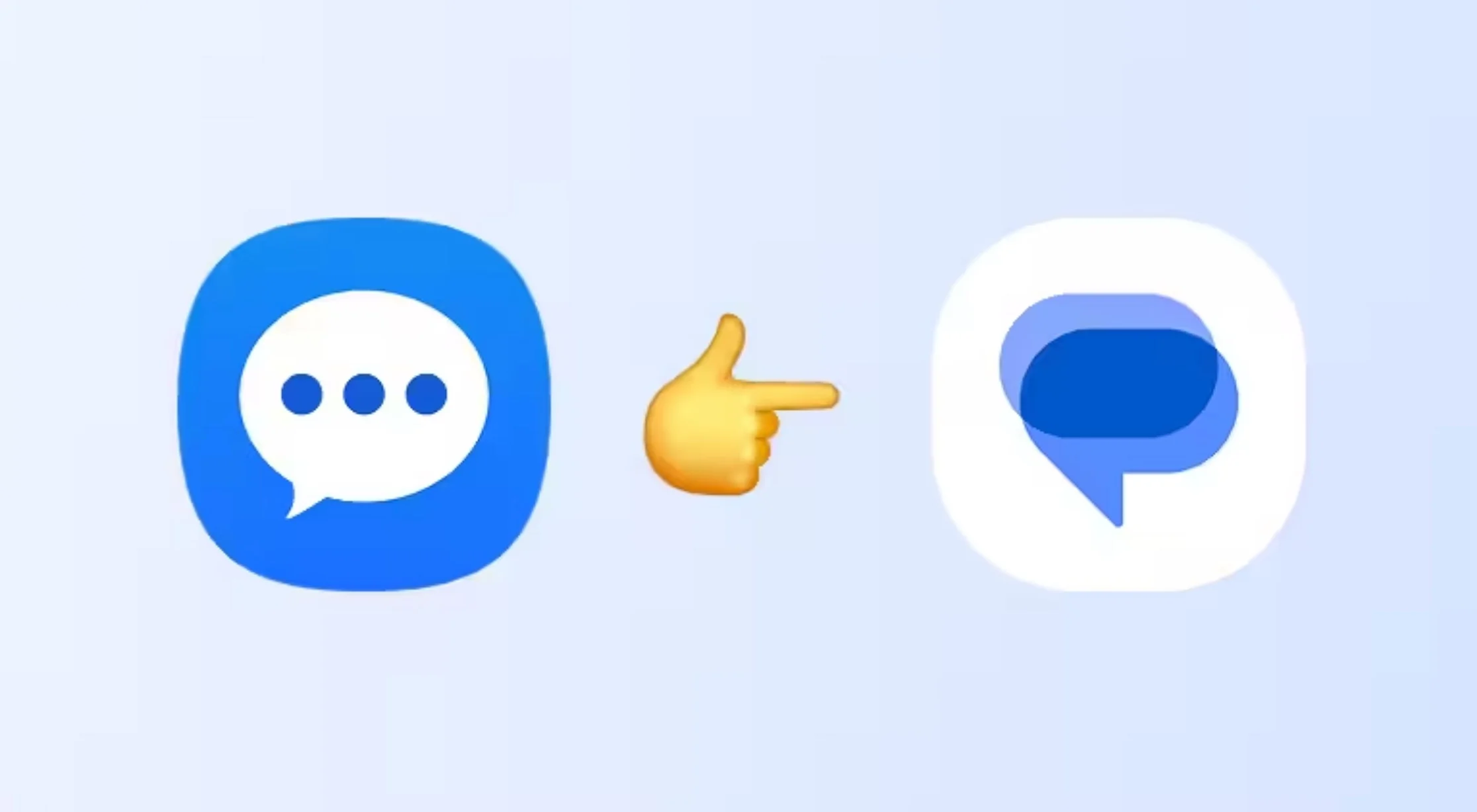 Samsung and Google messages app.