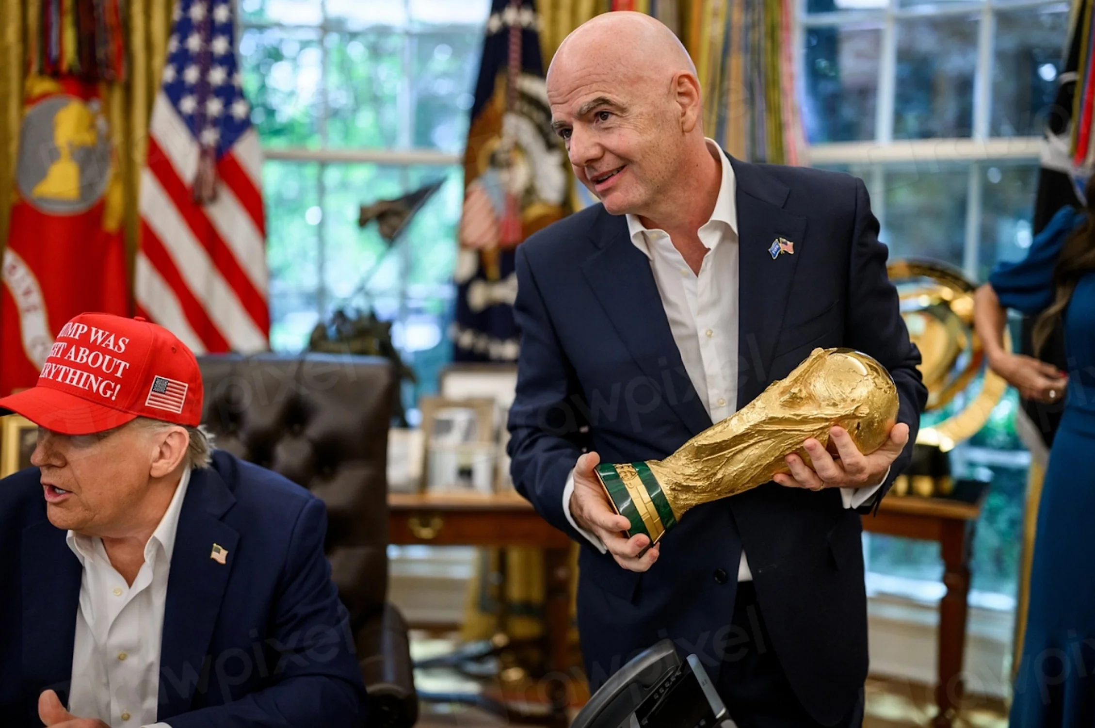 President Donald Trump and FIFA President Gianni Infantino.