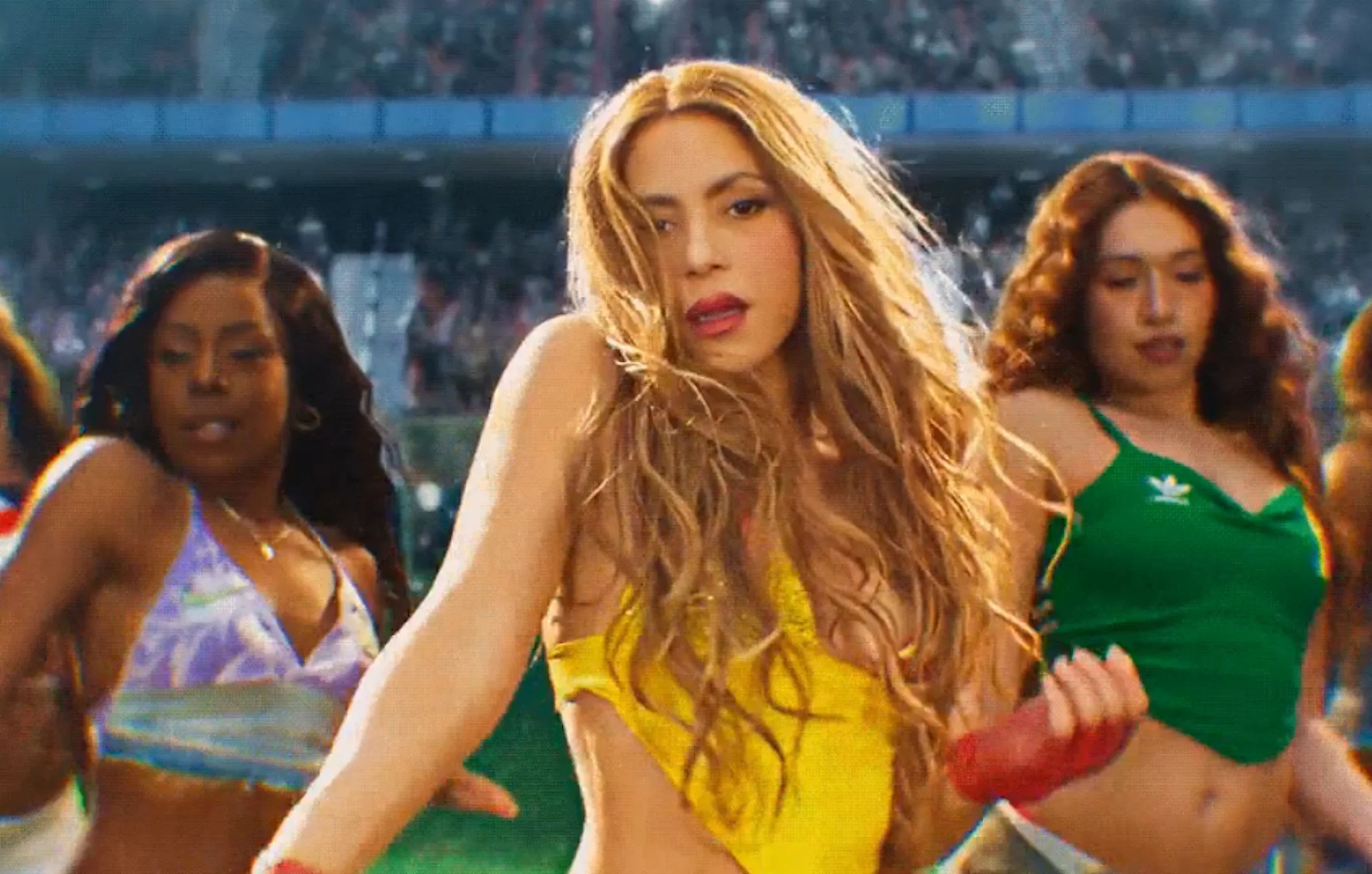 Shakira dancing in FIFA World cup anthem video.