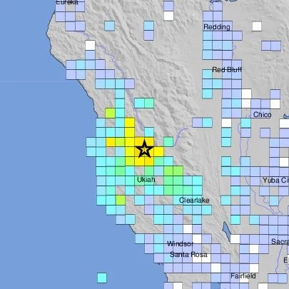 5.6 magnitude earthquake earlier today in California.