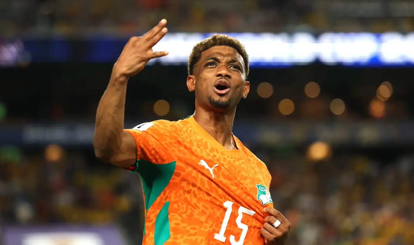 Ivory Coast football player Amad Diallo at 2026 World Cup.