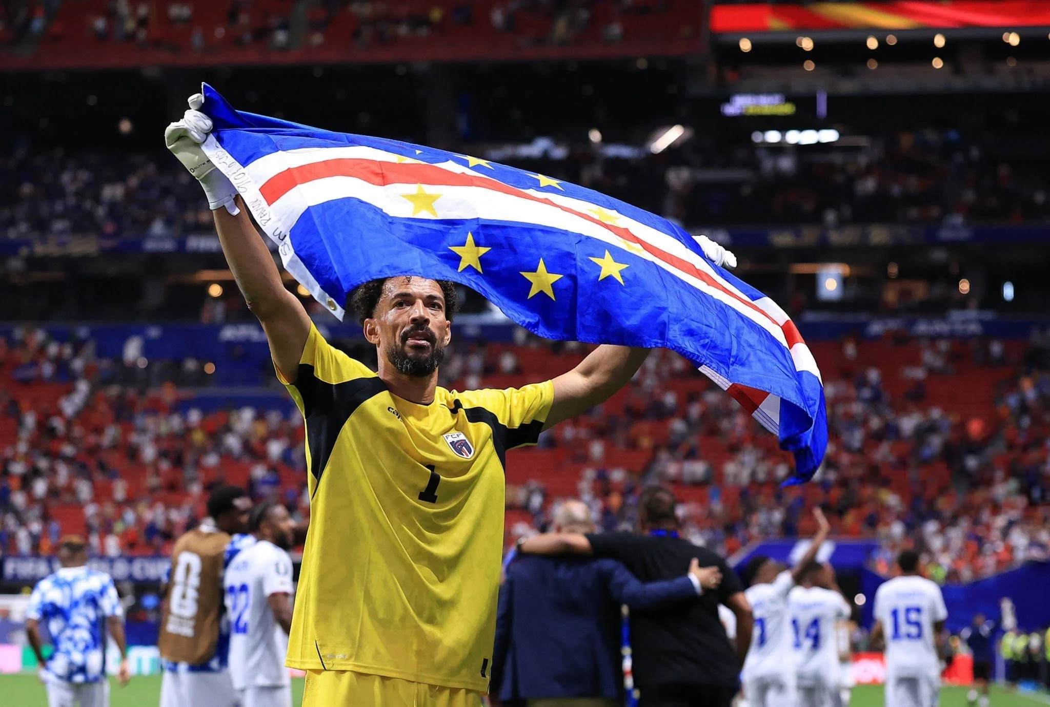 Cabo Verde goalkeeper Vozinha.