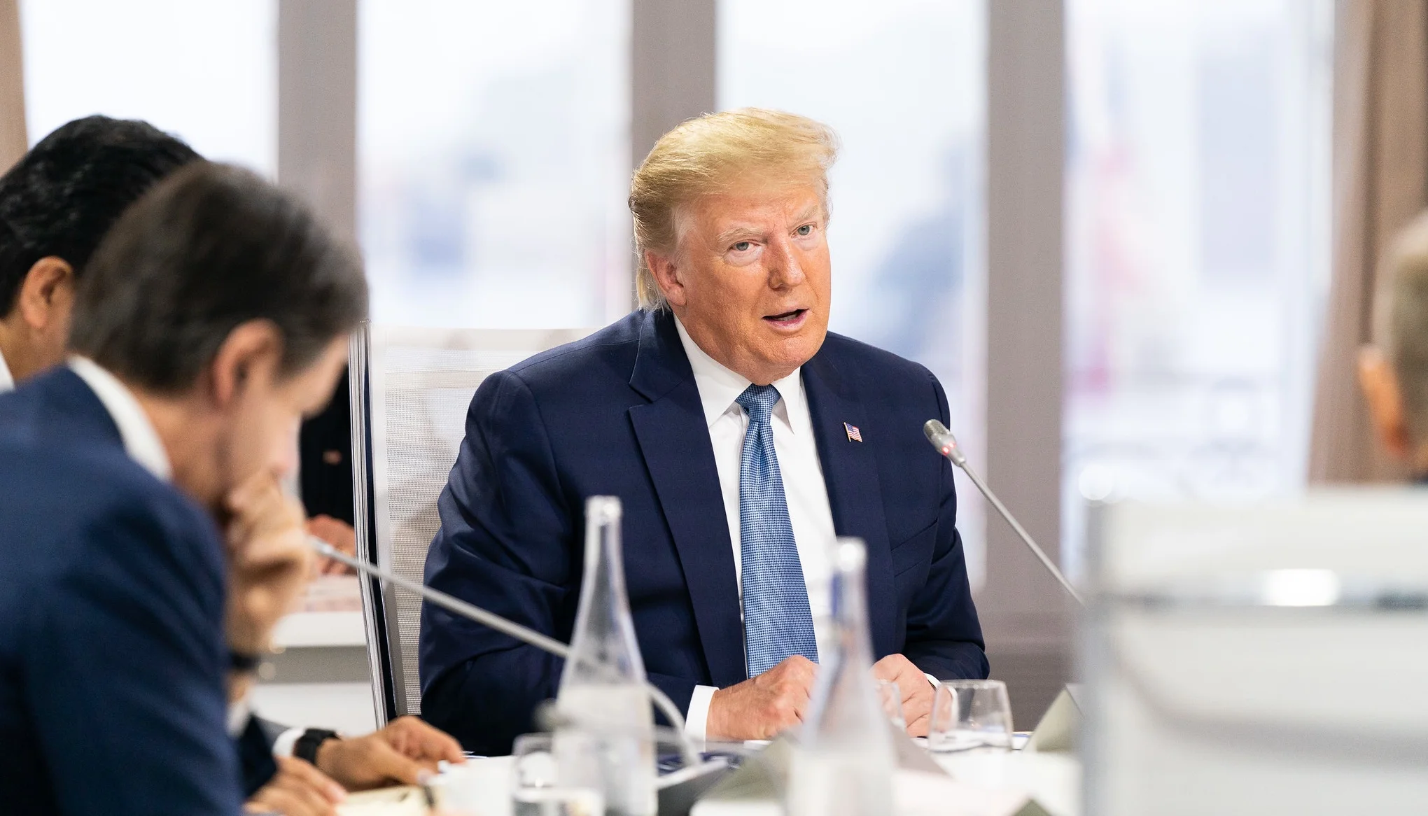 President Donald J. Trump With G7 Leaders at the Centre de Congrés Bellevue Sunday, Aug. 25, 2019, in Biarritz, France.