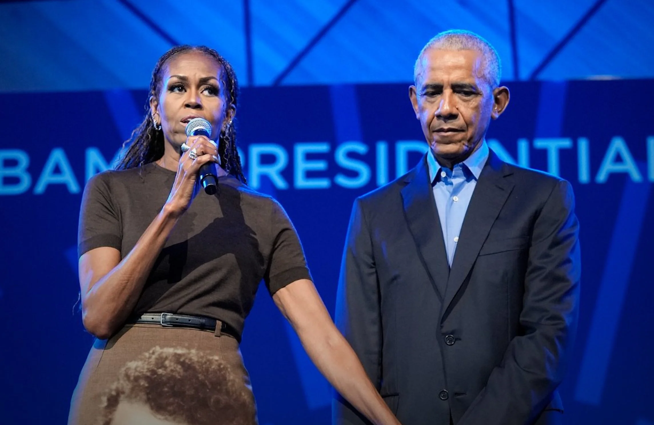 U.S. Former President Barack and Michelle Obama.