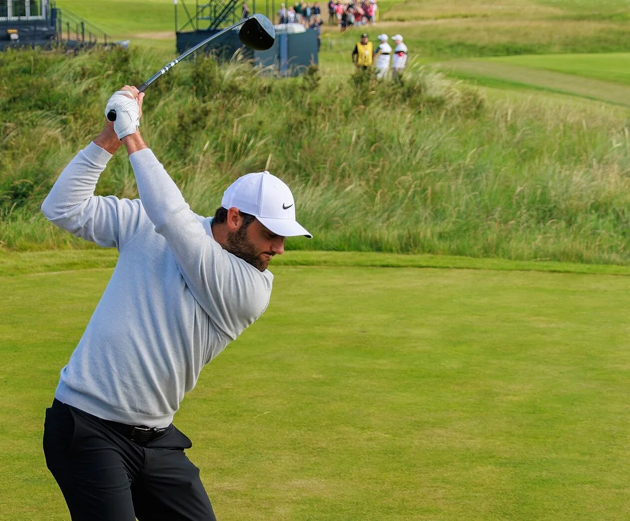 Scottie Scheffler Wednesday practice at Royal Portrush before 2025 Open Championship.