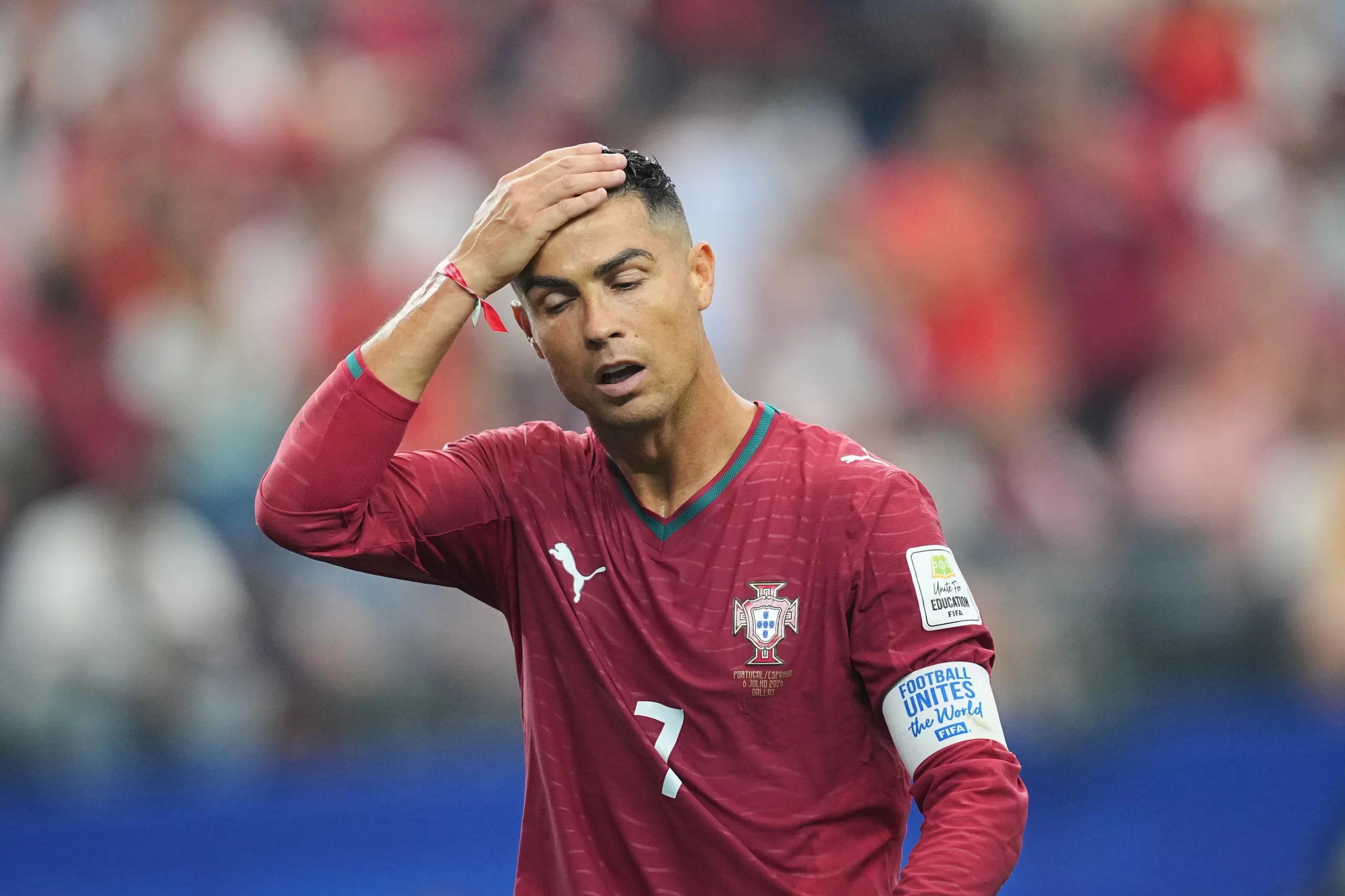 Cristiano Ronaldo's heartbreak after Portugal loss to Spain.