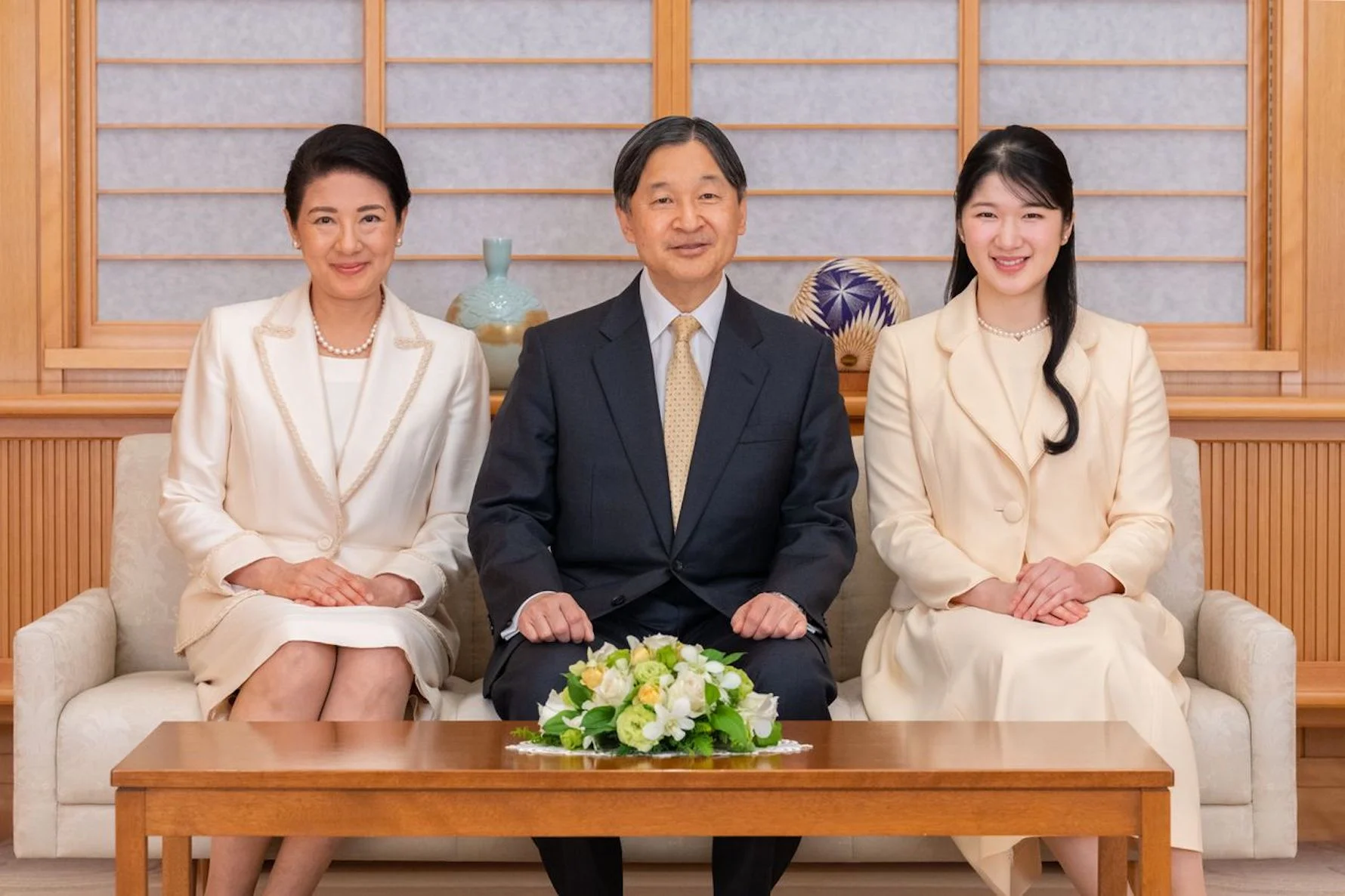 Their Majesties the Emperor and Empress, and Her Imperial Highness Princess Aiko.