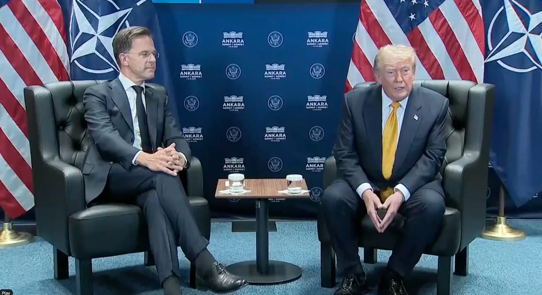 President Donald Trump at NATO summit in Turkey.
