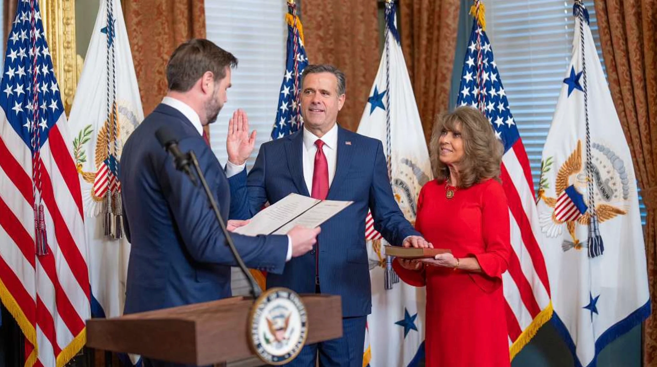 US Vice President JD Vance Swears in John Ratcliffe as New CIA Director.