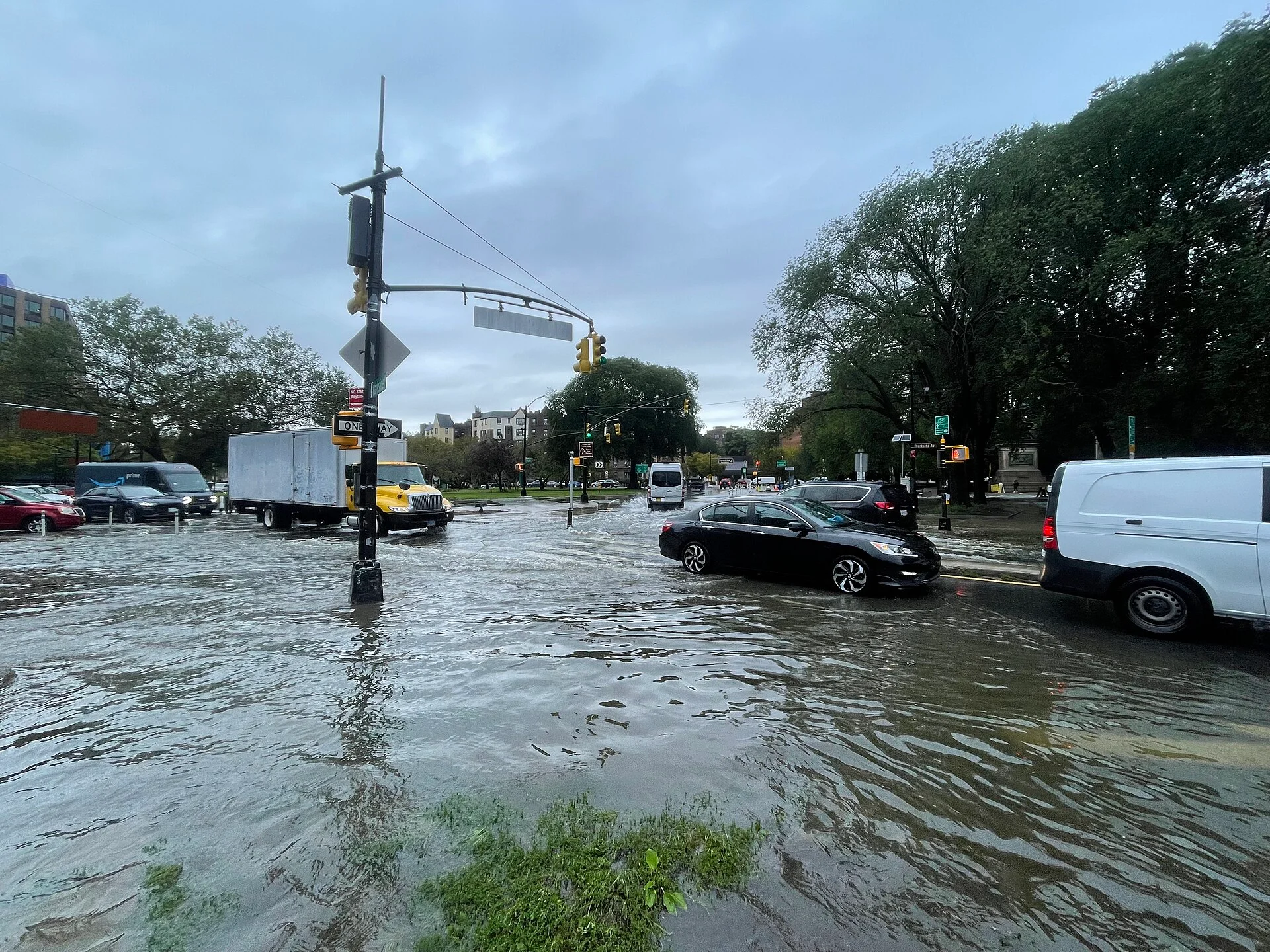 NYC flash floods Flatbush Brooklyn Prospect Park.