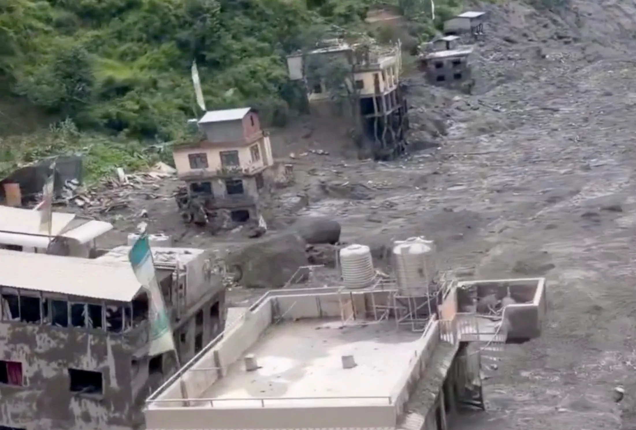 Nepal-Tibet Flood Disaster (Video Screenshot)