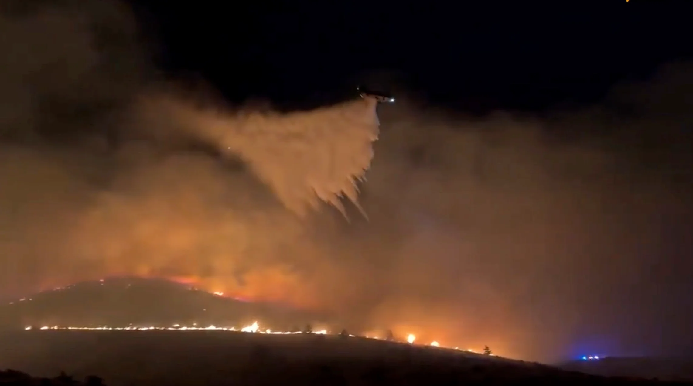 Hawk Fire Near Reno, Nevada, US.