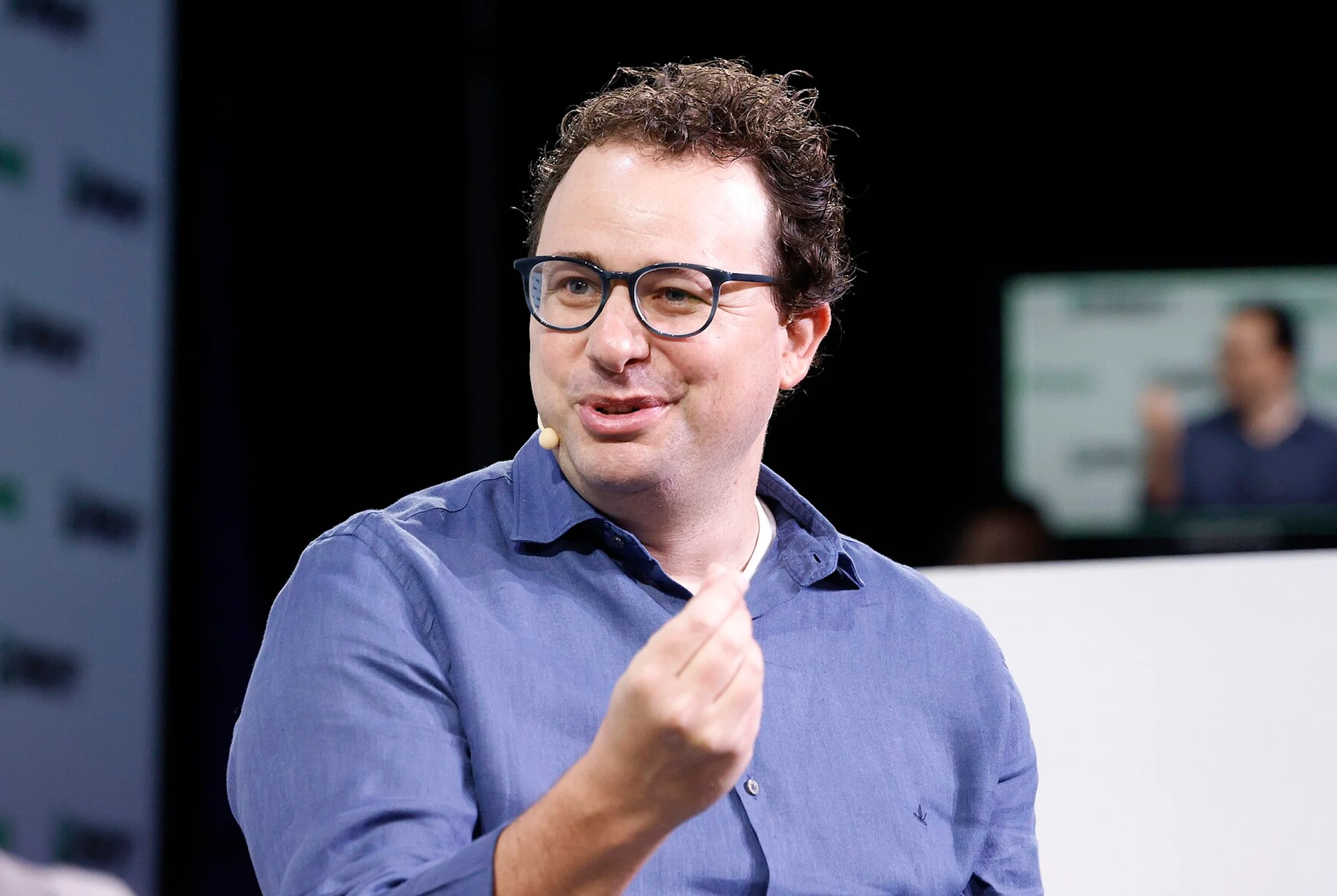 Dario Amodei at TechCrunch Disrupt 2023.