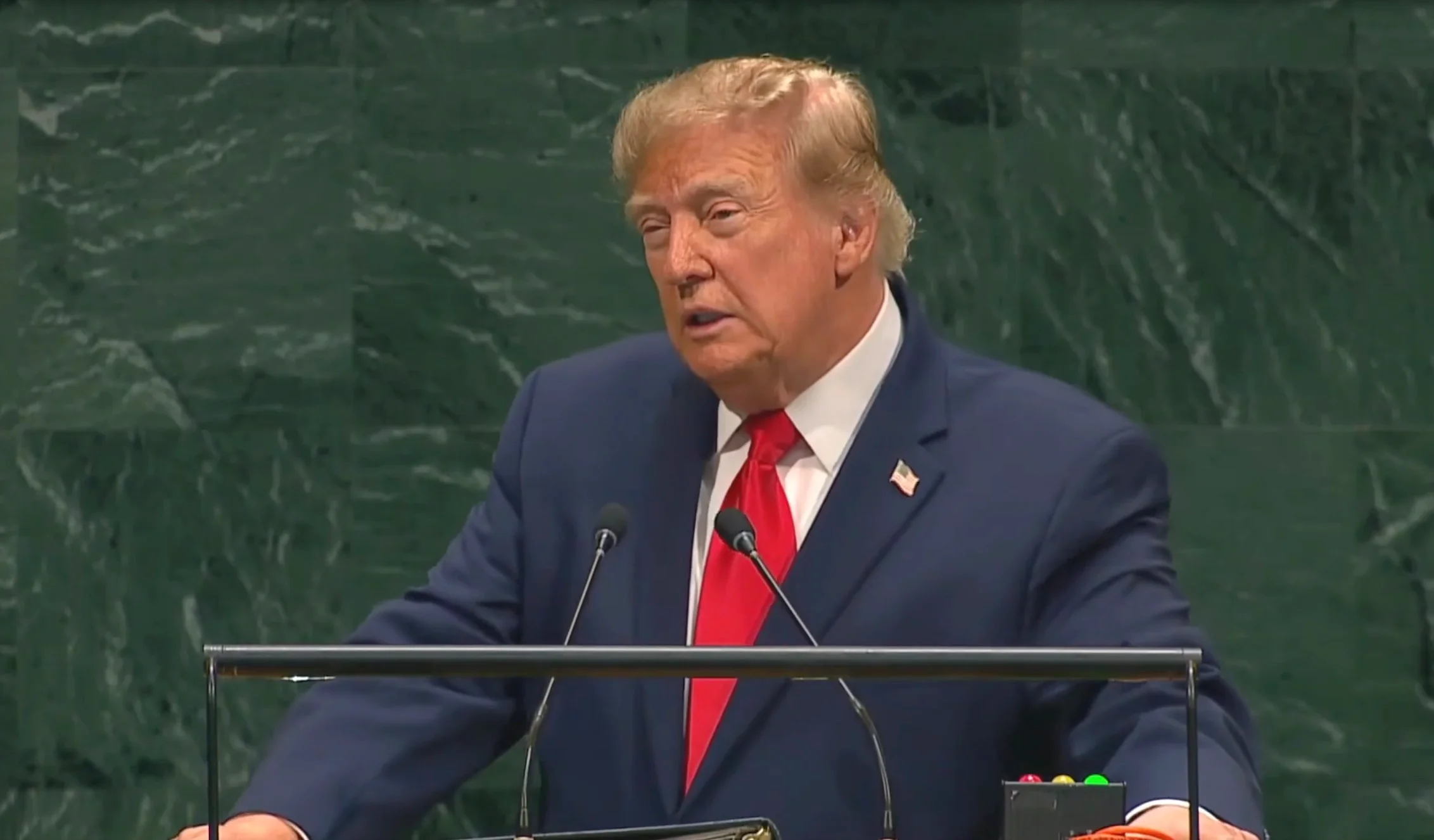 President Donald Trump addresses to the 81st U.N. General Assembly.