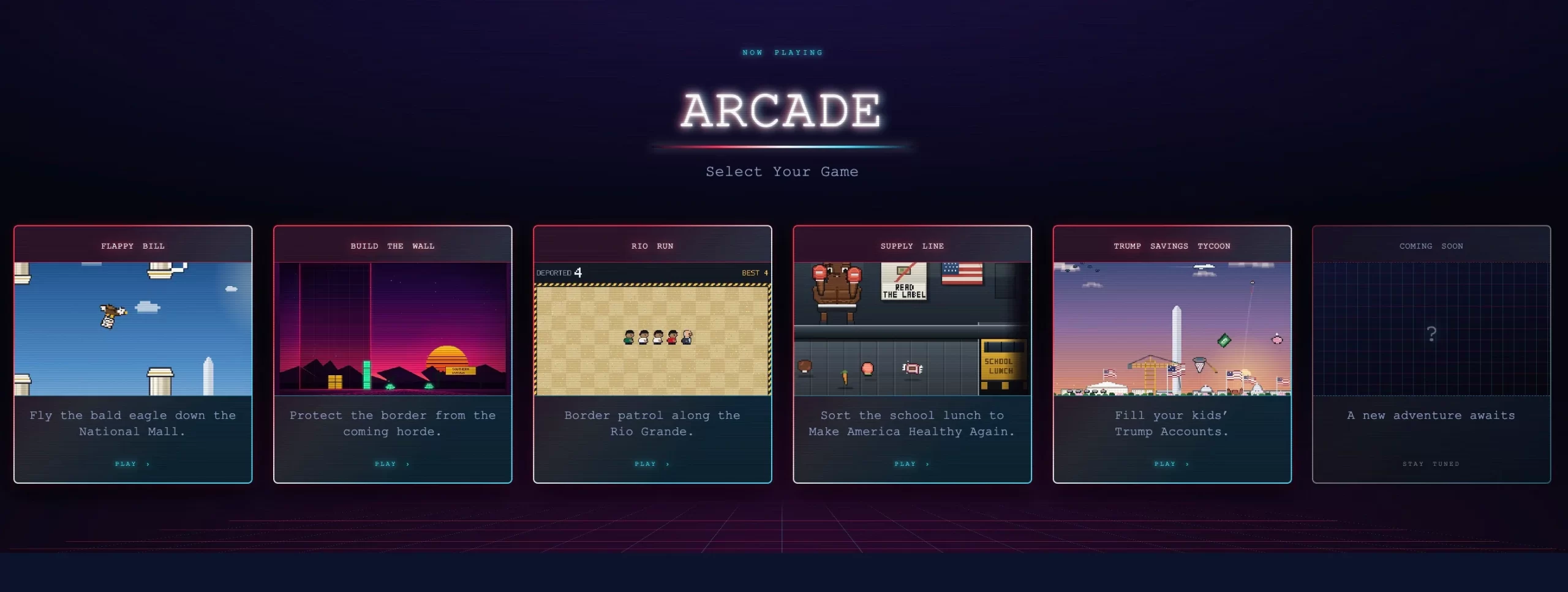 White House Arcade Video Games.